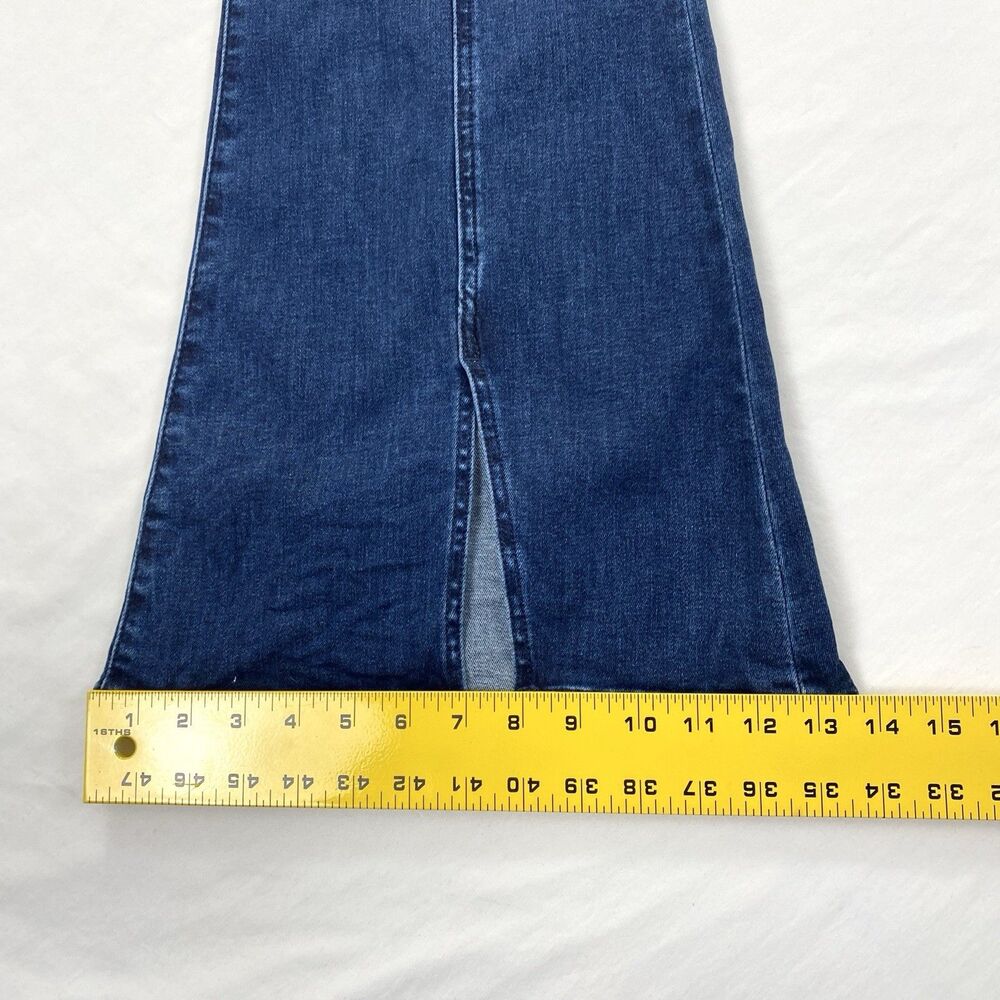 American Eagle Jeans Festival Flare Mid Rise Stretch Denim Womens 12 Blue Hippie - Picture 12 of 13